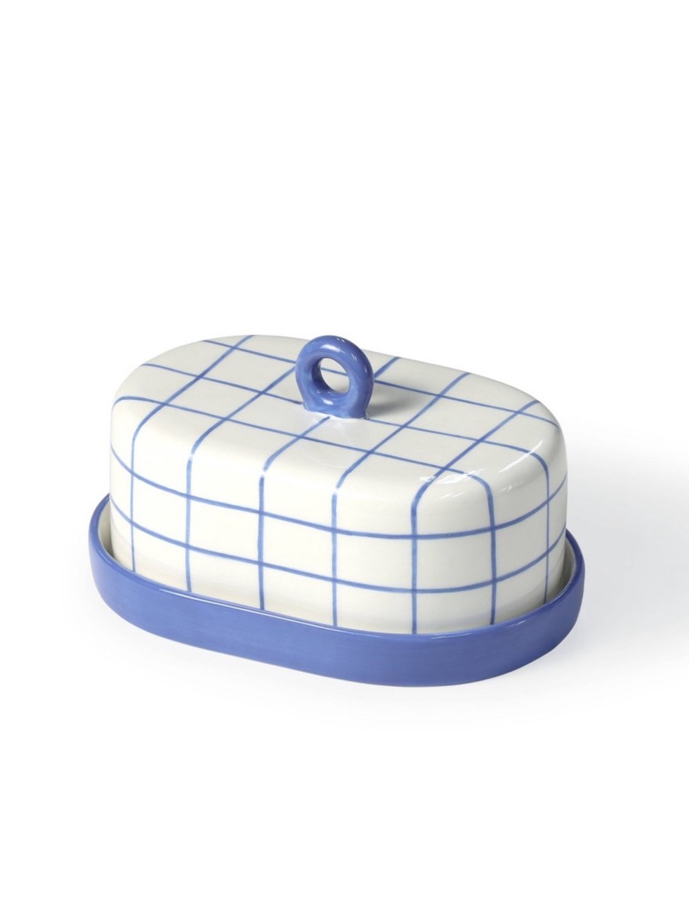 Blue and White Grid Ceramic Butter Dish, Target Bullseye Playground 2026